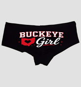 Buckeye Girl Panties – Ohio Girl Boyshort Underwear – State Pride Lingerie for Women – Sexy Flirty Gift Idea