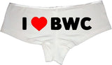Sexy Girl Rock I Love BWC Panties – Cheeky Low-Rise Cotton Lingerie for Naughty Wife, Hotwife, or Submissive Women