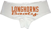 Sexy Girl Rock Longhorns Booty Panties for Women – Cheeky Cotton Boyshorts, Low-Rise Game Day Lingerie for Girlfriend