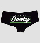 Seattle Booty Panties – Women’s Sexy Boyshort Underwear – City Pride Lingerie Gift – Green Stripe Design