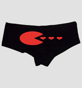 Pacman Red Funny Panties – Women’s Boyshort Lingerie – Cute Retro Gamer Girl Gift