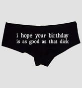 Sexy Girl Rock Hope Your Birthday Is Good Panties – Funny Women’s Boyshort Underwear – Birthday Gift Lingerie for Her