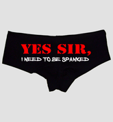 Sexy Girl Rock Spank Me Panties for Women – Naughty Low-Rise Lingerie, Cheeky Cotton Boyshorts Underwear for Wives
