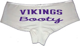 Sexy Girl Rock Vikings Booty Panties for Women – Cheeky Cotton Boyshorts, Flirty Low-Rise Lingerie for Sports Fans, Fun Gift