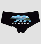 Alaska Bear Panties – Women’s Sexy Boyshort Underwear – Mountain Lake Souvenir Lingerie Gift