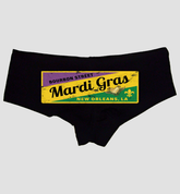 Mardi Gras Stamp Panties – Women’s Boyshort Lingerie – Fat Tuesday Party Gift