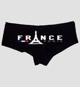 France Paris Panties – Women’s Sexy Boyshort Underwear – Eiffel Tower Lingerie Gift – Travel Souvenir