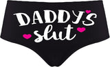 Sexy Girl Rock Daddy’s Slut Panties – Naughty Cotton Hipster Underwear for Women | Slutty Submissive Bedroom Lingerie Gift