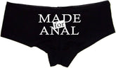 Made for Anal Booty Shorts – Black Cotton Boyshort Panties for Women – Naughty Sexy Gift Lingerie S-3X