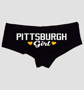 Pittsburgh Girl Panties – Flirty Booty Shorts for Women, Low-Rise Cotton Lingerie with Naughty Sayings, Fun Gift for Wife