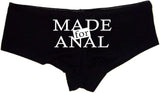 Made for Anal Booty Shorts – Black Cotton Boyshort Panties for Women – Naughty Sexy Gift Lingerie S-3X