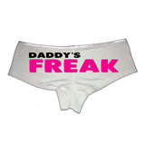 Daddy's Freak Booty Shorts – Cotton Boyshort Bikini Bottom Sexy Women’s Panties – Fun and Flirty Gift