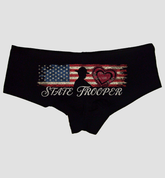 State Trooper Panties – Women’s Boyshort Lingerie – Law Enforcement Fun Gift