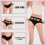 Sexy Girl Rock SGR Customizable Panties for Women – Add Your Own Text and Fonts – Premium Cotton Personalized Underwear