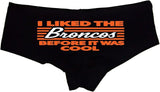 Broncos Lips Sexy Panties for Women – Flirty Football Kiss Print Boyshort Lingerie – Cute Sports Underwear Gift