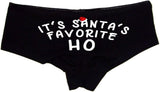 It's Santa's Favorite Ho Booty Shorts Boyshort Cotton Bikini Bottom Sexy Panties