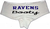 Ravens Booty Panties – Sexy Football-Inspired Cotton Boyshorts for Women, Flirty Game Day Lingerie S-3X