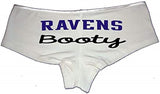 Ravens Booty Panties – Sexy Football-Inspired Cotton Boyshorts for Women, Flirty Game Day Lingerie S-3X