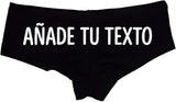 Buffalo Booty Women's Boyshorts Fun & Sexy Game Day Underwear for Fans Great Gift Idea Black