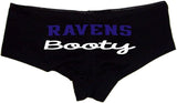 Ravens Booty Panties – Sexy Football-Inspired Cotton Boyshorts for Women, Flirty Game Day Lingerie S-3X