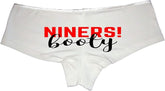 Sexy Girl Rock Niners Booty Panties for Women – Cheeky Cotton Booty Shorts, Flirty Low-Rise Lingerie for Football Fans