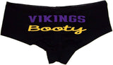 Sexy Girl Rock Vikings Booty Panties for Women – Cheeky Cotton Boyshorts, Flirty Low-Rise Lingerie for Sports Fans, Fun Gift