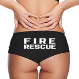 Fire Rescue Sexy Panties for Women – Naughty Firefighter Boyshort Lingerie – Fun Roleplay Underwear Gift