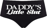 Daddy’s Naughty Girl Panties – Slutty Flirty Hipster Underwear for Women | Kinky Cotton Lingerie Gift | Cheeky Boyshorts