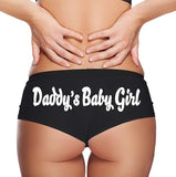 Daddy’s Baby Girl Panties – Flirty Cotton Booty Shorts with Sayings for Women, Low-Rise Lingerie Gift for Wife, Girlfriend