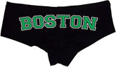 Boston Booty Shorts – Sexy Varsity-Style Panties for Women, Cheeky Cotton Underwear Gift for Girlfriend or Sports Fan S-3X