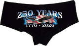 250 Years Eagle Panties for Women – Patriotic Boyshort Lingerie – 4th of July Gift
