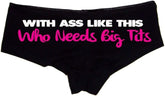 With Ass Like This Who Needs Big Tits Booty Shorts Boyshort Cotton Bikini Bottom Sexy Panties