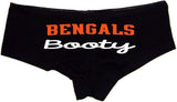 Sexy Girl Rock Bengals Booty Panties for Women–Cheeky Cotton Booty Shorts, Flirty Low-Rise Lingerie for Sports Fans, Fun Gift