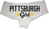 Pittsburgh Girl Panties – Flirty Booty Shorts for Women, Low-Rise Cotton Lingerie with Naughty Sayings, Fun Gift for Wife