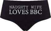 Sexy Girl Rock Naughty Wife Loves BBC Panties – Cheeky Cotton Booty Shorts, Flirty Low-Rise Lingerie for Hotwives, Bold Gift