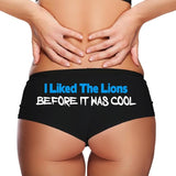 Sexy Girl Rock Liked The Lions Before It Was Cool Panties – Funny Booty Shorts for Women, Cheeky Low-Rise Cotton Lingerie