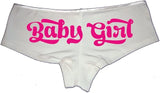 Baby Girl Panties – Cute Flirty Cotton Hipster Underwear for Women | Slutty Submissive Bedroom Lingerie | Low-Rise Brat Style