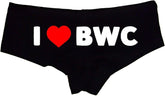 Sexy Girl Rock I Love BWC Panties – Cheeky Low-Rise Cotton Lingerie for Naughty Wife, Hotwife, or Submissive Women