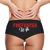 Sexy Girl Rock Firefighter Wife Panties for Women – Cheeky Cotton Booty Shorts, Flirty Low-Rise Lingerie for Wives, Gift Idea
