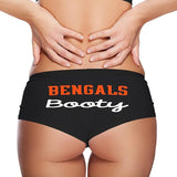 Sexy Girl Rock Bengals Booty Panties for Women–Cheeky Cotton Booty Shorts, Flirty Low-Rise Lingerie for Sports Fans, Fun Gift