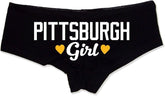 Pittsburgh Girl Panties – Flirty Booty Shorts for Women, Low-Rise Cotton Lingerie with Naughty Sayings, Fun Gift for Wife