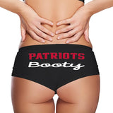 Patriots Booty Panties – Sexy Cotton Boyshorts for Women, Flirty Game Day Gift Lingerie S-3X, Team-Inspired Underwear