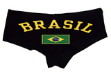 Brasil Panties – Women’s Sexy Boyshort Underwear – Green Yellow Flag Lingerie Gift – Country Pride