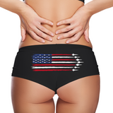 Pilot Booty Panties – Women’s Sexy Boyshort Underwear – American Flag Airplane Lingerie Gift