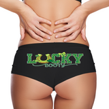 Booty Panties – Women’s Sexy Boyshort Underwear – St. Patrick’s Day Lingerie Gift – Shamrock Design