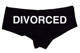 Sexy Girl Rock Divorced Panties – Funny Women’s Boyshort Underwear – Post Breakup Lingerie Gift for Confident Women