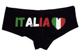 Italia Panties – Women’s Sexy Boyshort Underwear – Italian Flag Heart Lingerie Gift – Italy Pride