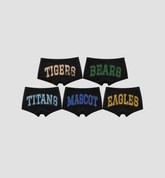 Custom Mascot Panties, Team Name School Spirit Gift, Back to School Underwear, Game Day Shorties