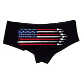 Pilot Booty Panties – Women’s Sexy Boyshort Underwear – American Flag Airplane Lingerie Gift