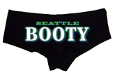 Sexy Girl Rock Seattle Booty Panties – Women’s Boyshort Underwear – Funny City Lingerie Gift for Football Fans & PNW Girls